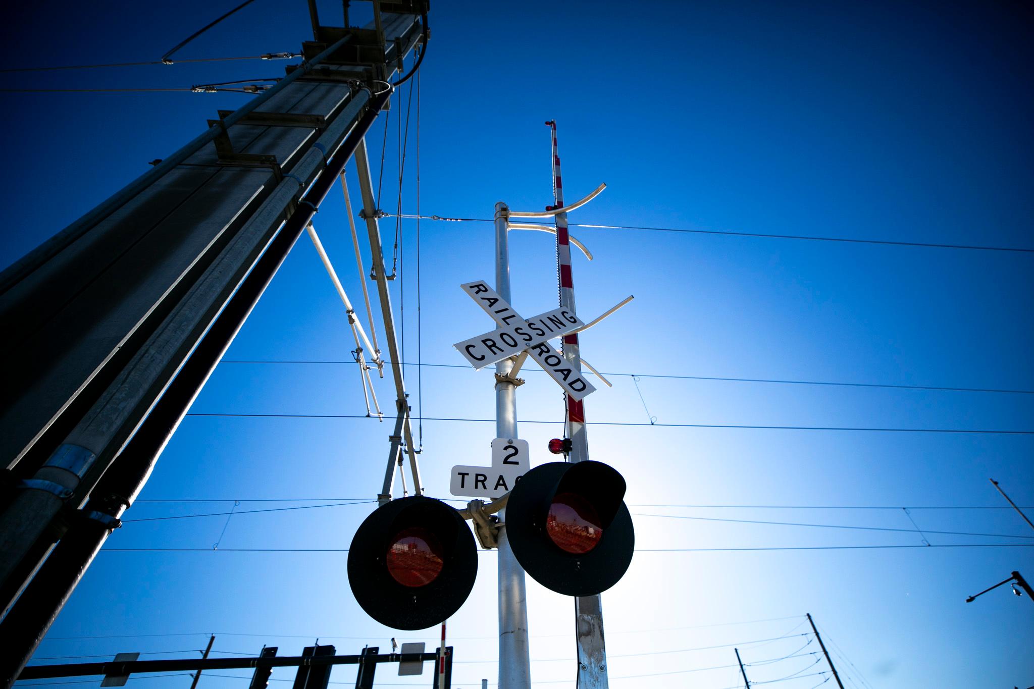 The railroad crossing